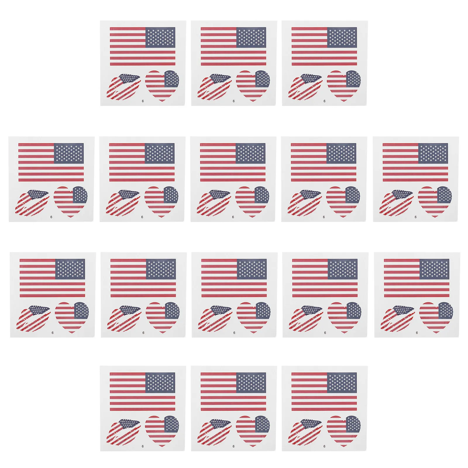 

20Pcs America Flag Temporary Tattoos Waterproof Patriotic Face Stickers for 2026 Football Sports Event Sweat Resistant National