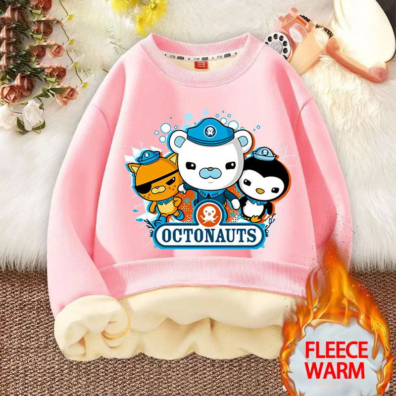 

Зимняя одежда для девочек «Октанавты», детский пуловер с круглым вырезом для мальчиков, верхняя одежда для малышей, детские милые утепленные толстовки с изображением ягненка в стиле аниме, подарок