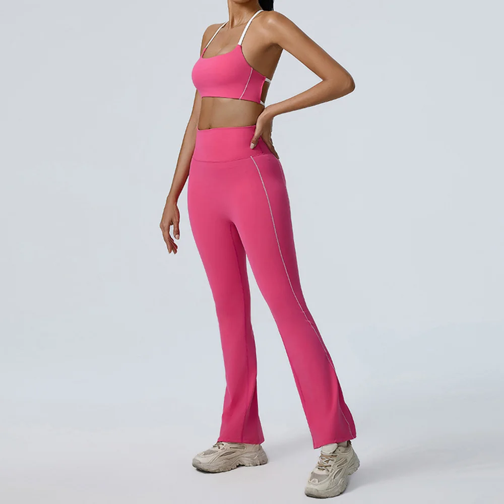 Yoga Set 2 Piece Sportswear Gym Clothes Women Sports Set Sport Bra Top High Waist Shorts Fitness Suit Running Workout Tracksuit