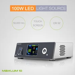 LED Light Source com cabo de fibra óptica, cirurgia endoscópica, novo, 100W, 1,8 m