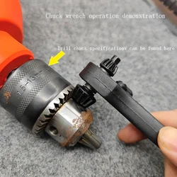 1pc Electric Drill Special Chuck Key Wrench Labor-saving 2-in-1 Ratchet Quick Disassembly Three-jaw Key Handgun Drill Accessorie