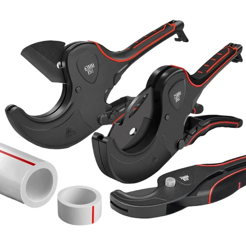 Forbici per tubi professionali tagliatubi lama SK5 con trattamento cricchetto Pvc/Pu/Pp/Pe cesoie per tubi flessibili linea elettrica utensili manuali