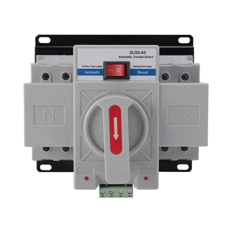 1Pcs 2P 63A 220V 50/60Hz Dual Power Manual Changeover Switch Miniature Circuit Breaker Automatic Transfer SwitchFurnishing world