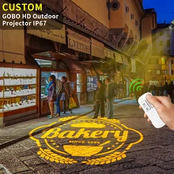 Logo Customizable Led Door Projector Light Hd Rotating Advertising Sign Ip67 Waterproof Suitable For Indoor And Outdoor Use