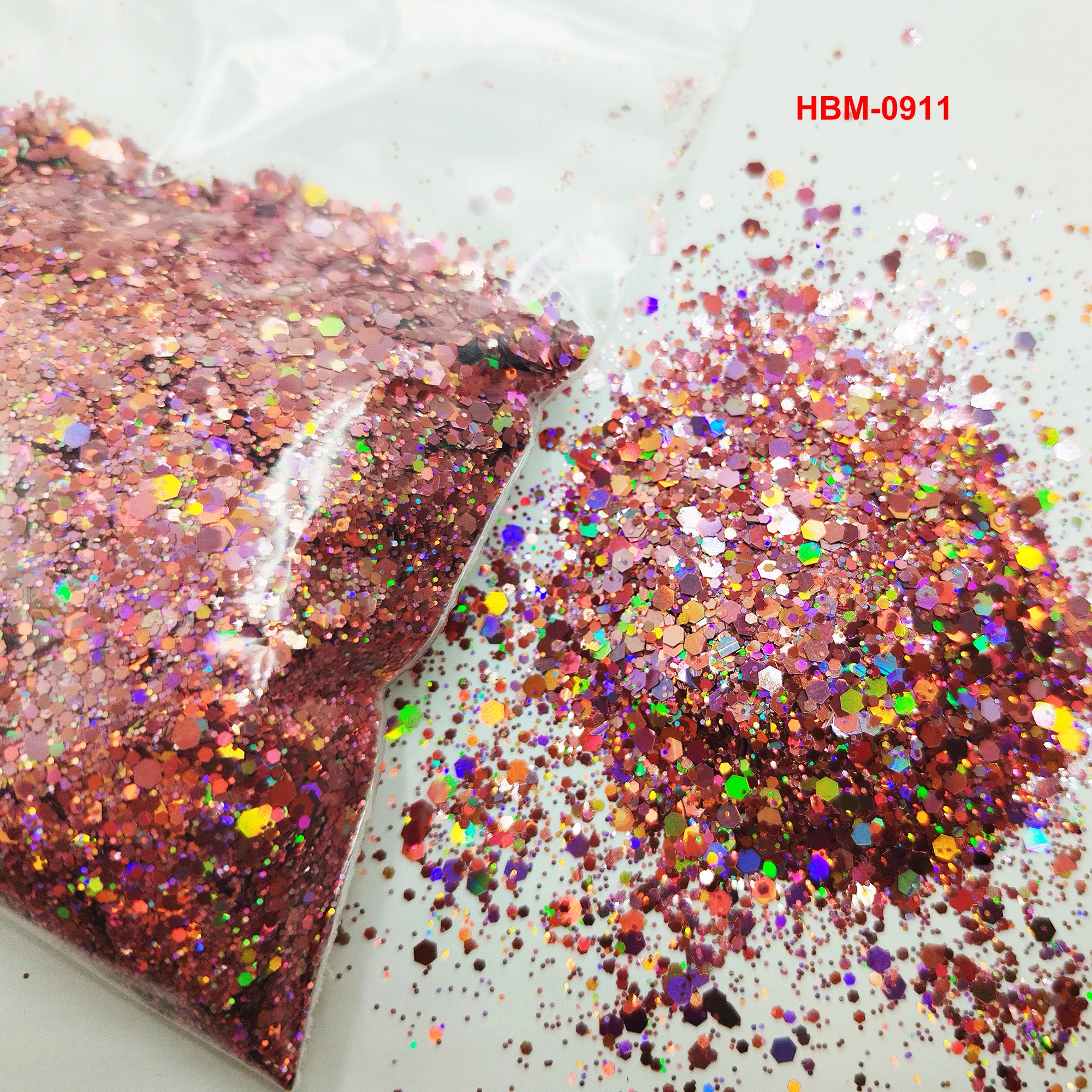 Paillettes a forma di scaglia con mix di glitter laser esagonale grosso a 24 colori olografico iridescente per nail art fai da te, viso, festival, melma, bicchiere