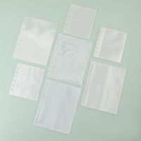 A5 A6 A7 10PCSTransparent File Holder Notebook 6 Hole Loose Leaf DIY Document Bag Binder Rings PVC Storage Binding Folder