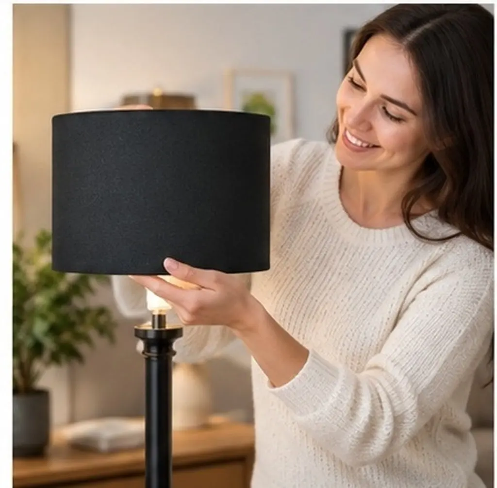 Oval Fabric Lamp Shade for Floor and Table Lamps – Soft Light Diffuser, Modern Replacement Cover