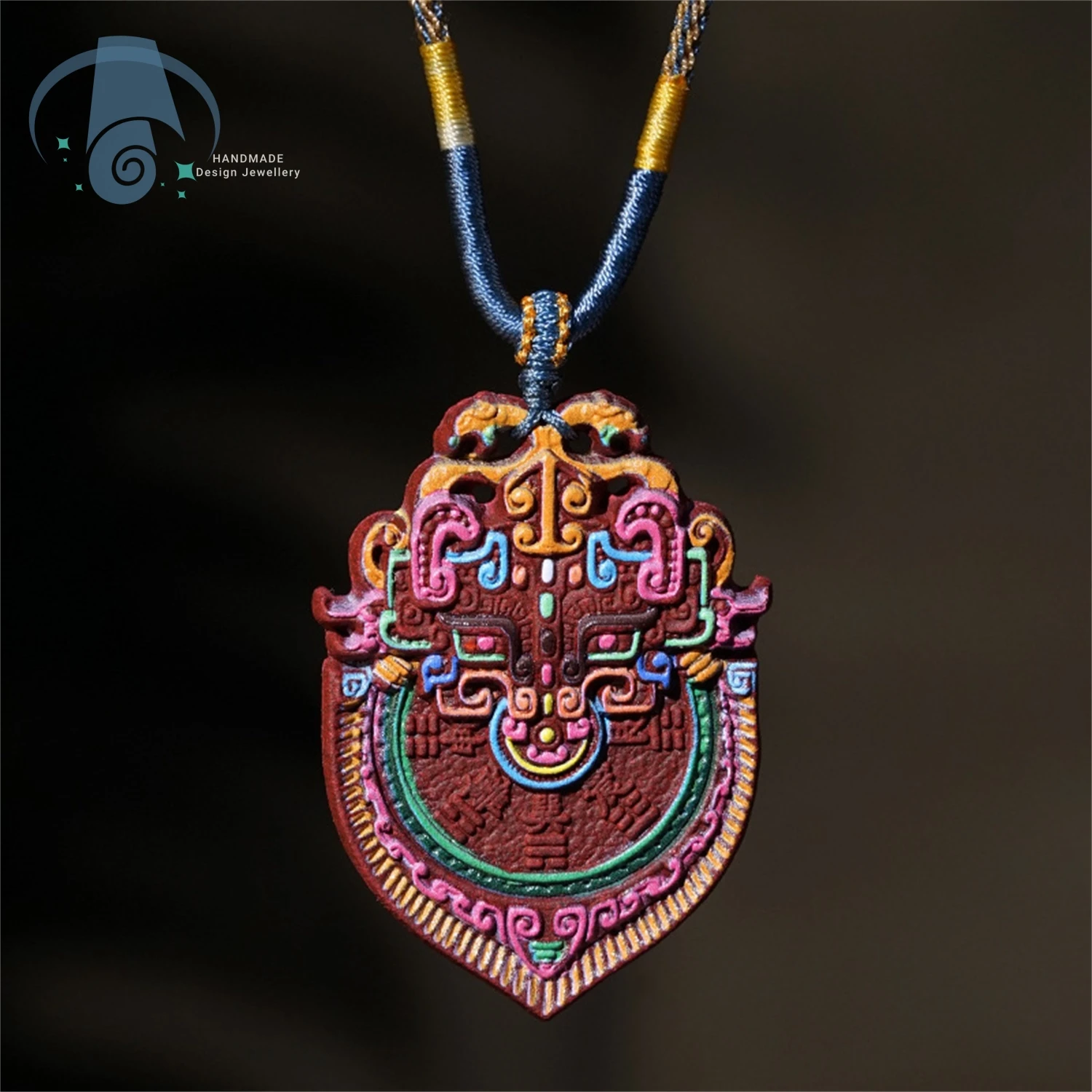 

Винтажное очаровательное антикварное этническое ожерелье с подвеской в виде монеты с ручной росписью для мужчин и женщин, модный подарок в богемном стиле, идея для повседневной носки