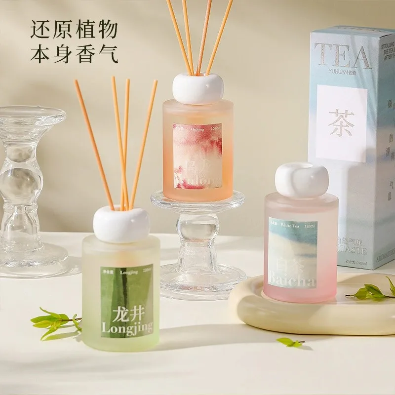 Hot Sale 120ml Flameless Reed Diffuser Set, Natural Fragrance Essential Oil, Home Living Room Bedroom Decor Gift