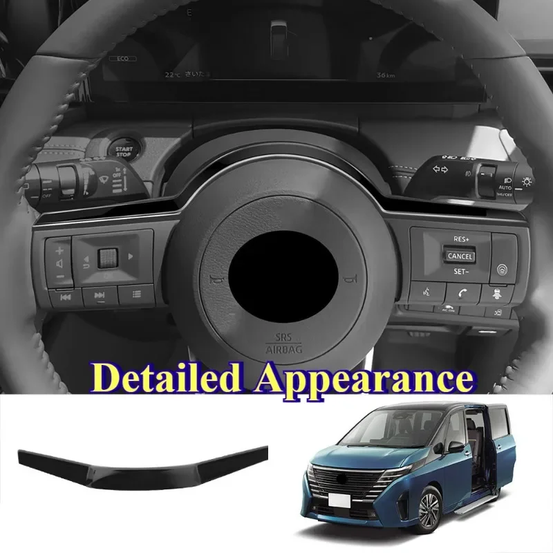

Car Steering Wheel Stripes Retrofit Interior Trim Accessories for 2023 Nissan SERENA C28 NOTE E13 AURA Series