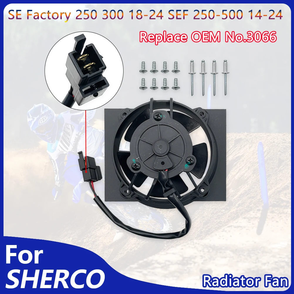 Motorcycle Radiator Fan For Sherco SE Factory 250/300 2018-2024 SEF 250 300 350 400 450 500 2014-2024 Cooling Fan Off Road Bike