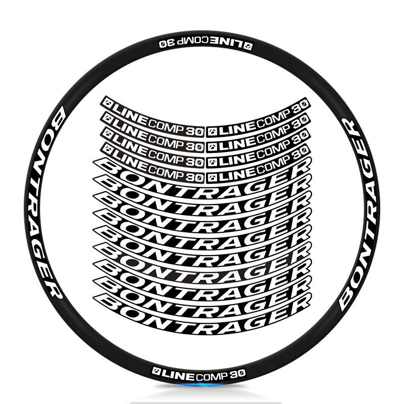 2020 Bontrager Line Comp 30 Mountain Bike Wheel Stickers - Waterproof Sunscreen Decals for MTB, Anti-Fade Protection Durable