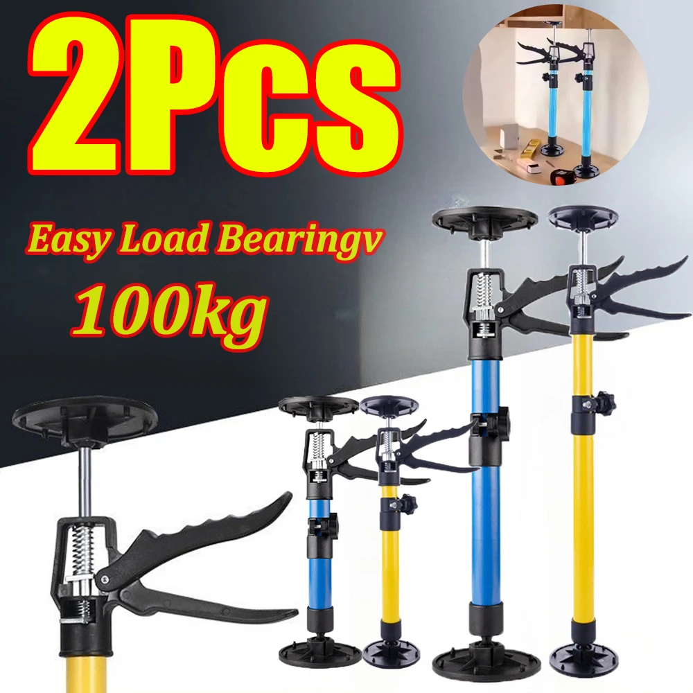 1-2Pcs Telescopic Support Rods Labor-Saving Jack Home Hand Lifting Jack Tool Stainless Steel Cabinet Hanging Lifting Support