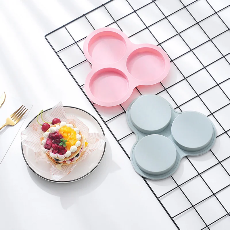Silicone Circular Cake Mold 4 Inch Cake Bakeware With Round Shaped Pizza Plate Baking Diy Cylinder Baking Tool