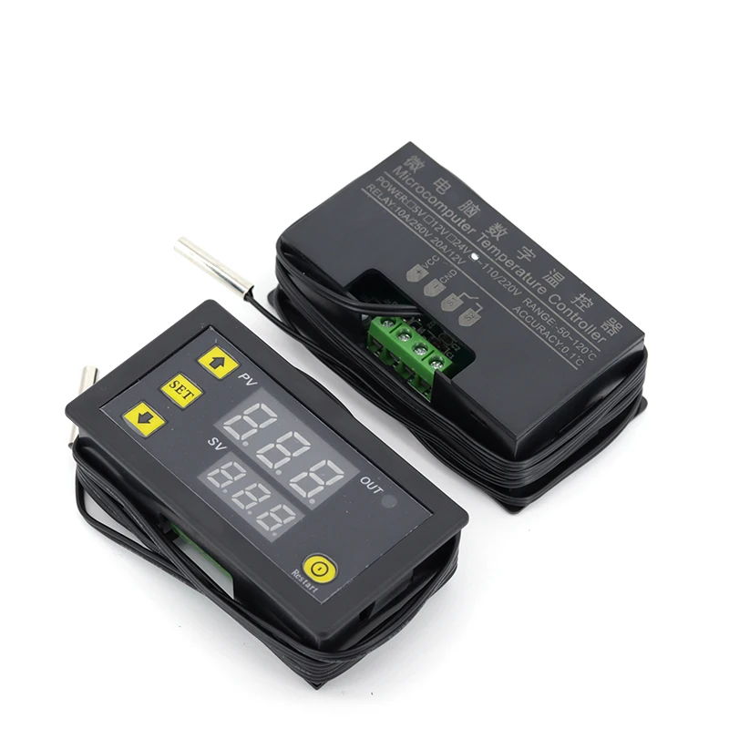 1-5 قطعة W3230 الرقمية متحكم في درجة الحرارة 12 فولت 24 220 فولت ترموستات منظم التدفئة التبريد التحكم منظم الحرارة الاستشعار