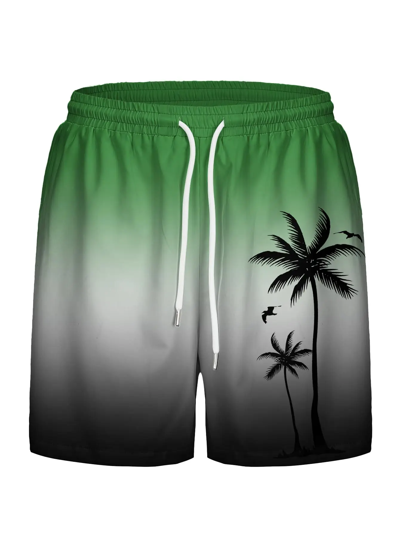 Men's Swim Trunks 3D Palm Tree Print Beach Shorts Quick Dry Outdoor Leisure Sports Shorts Swimwear Fashion Men's Shorts