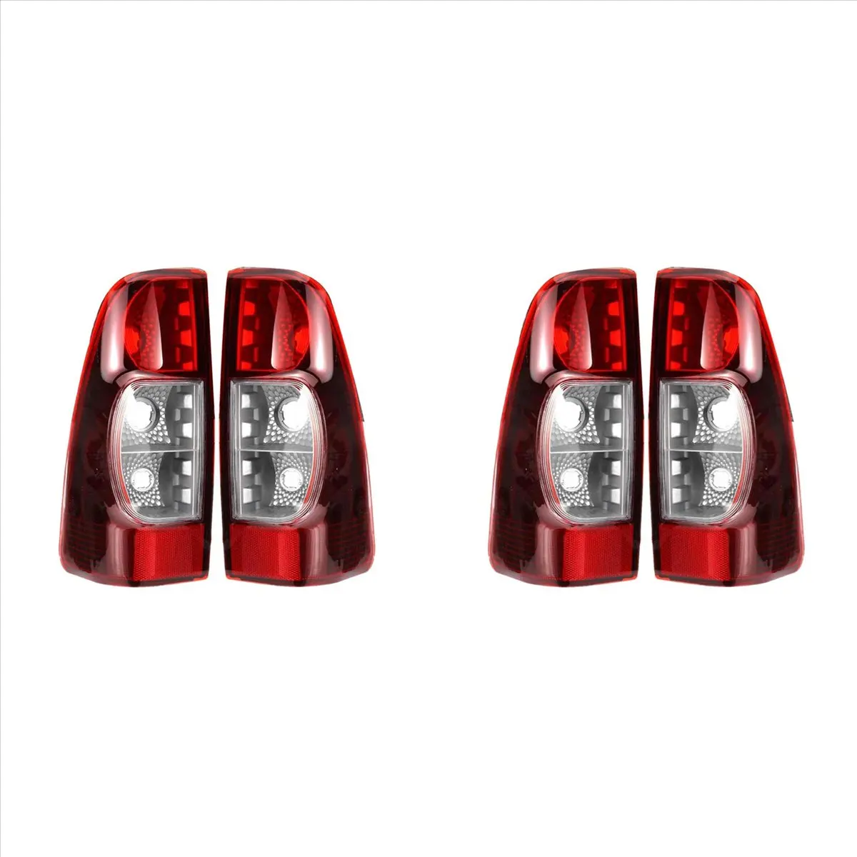 AT41 4 قطعة سيارة الضوء الخلفي الخلفي مصباح مكبح الذيل مصباح دون لمبة ل ايسوزو روديو DMax بيك اب 2007 2008 2009 2010 2011 2012 #2