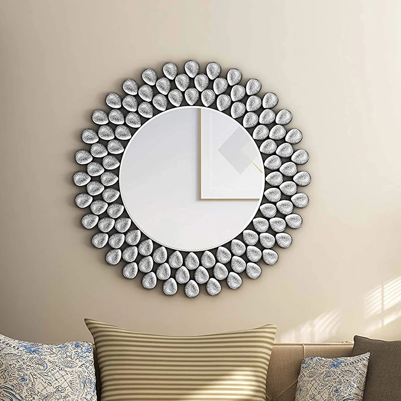 Simple Modern Venetian Mirror Decorative Mirror Postmodern Bedroom Dresser Mirror Makeup Mirror Round Porch Mirror