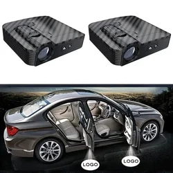 2PCS 무선 자동차 문 로고 Led 환영 밤 빛 프로젝션 레이저 램프 DC 5V 프로젝터 자동차 무료 조명 사용자 정의