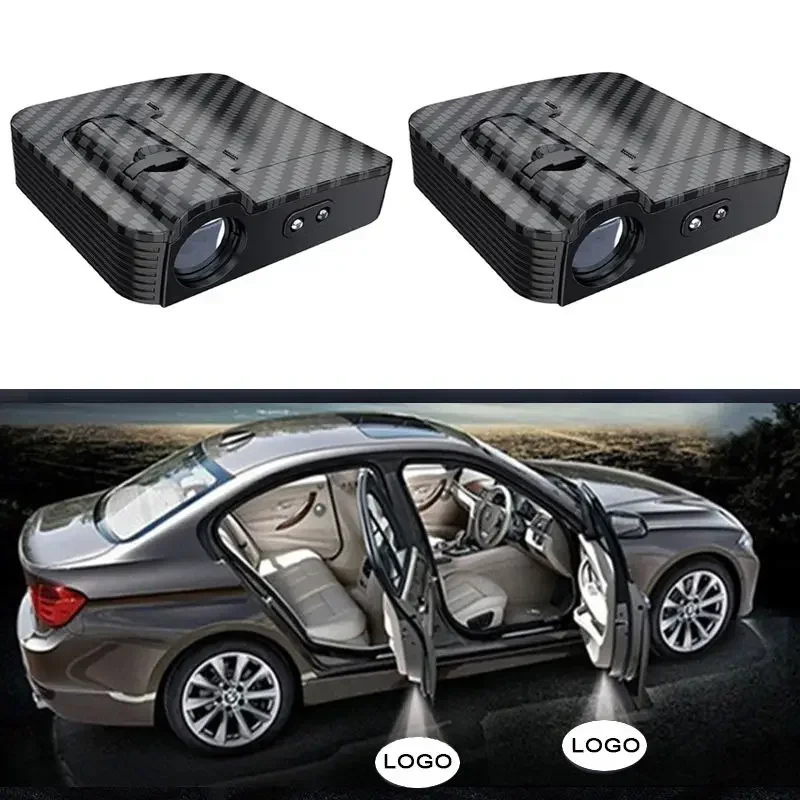 2PCS Wireless Car Door Logo Led Welcome Night Light Projection Laser Lamp DC 5V Projector Car Courtesy Lights Customization