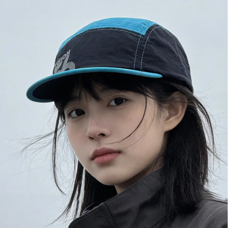 Summer Color-Block Quick-Dry Baseball Cap, Fashionable Running Cap, Outdoor Sports Cap, Breathable Lightweight Sun Hat