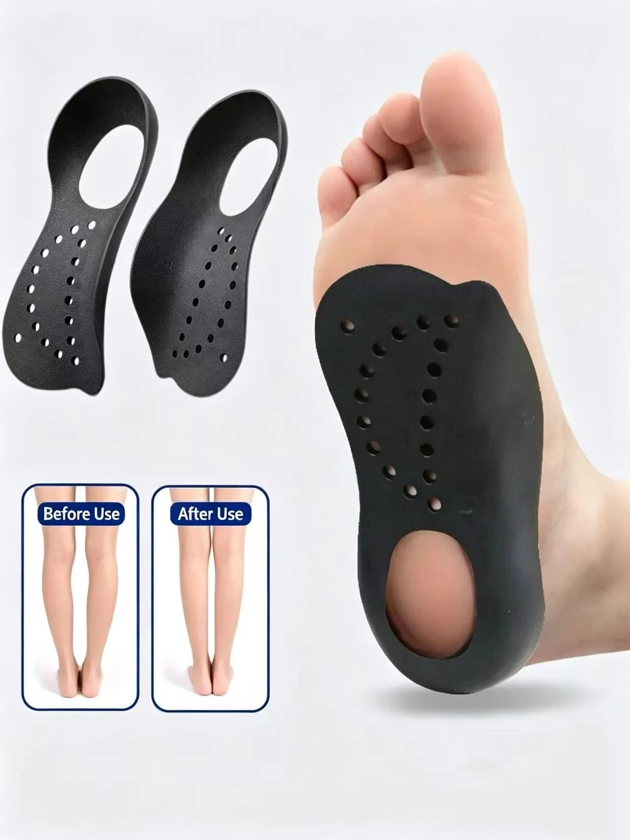 Xo-Shaped Legs Correctors for Orthotic Insoles Arch Support Plantar Fasciitis Shoe Orthopedic Insole Pad for Women Men Flat Feet