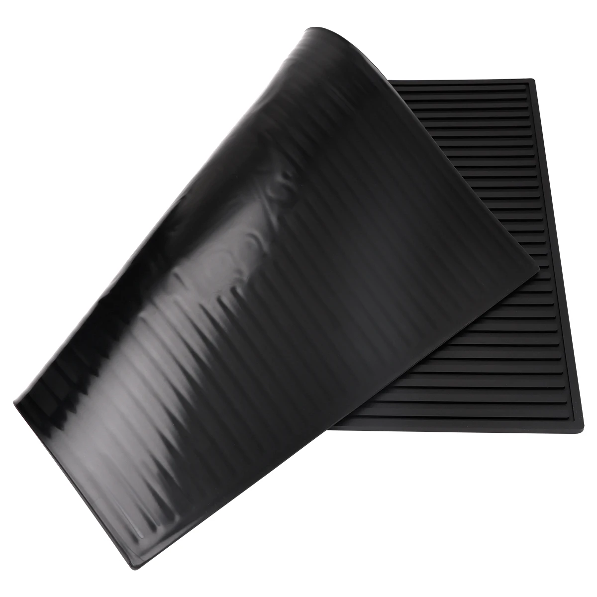 Rubber Barber Station Mat Heat Resistant Anti Slip Hair Salon Service Mat Double Edge Countertop Protector Pad Hair Styling Tool