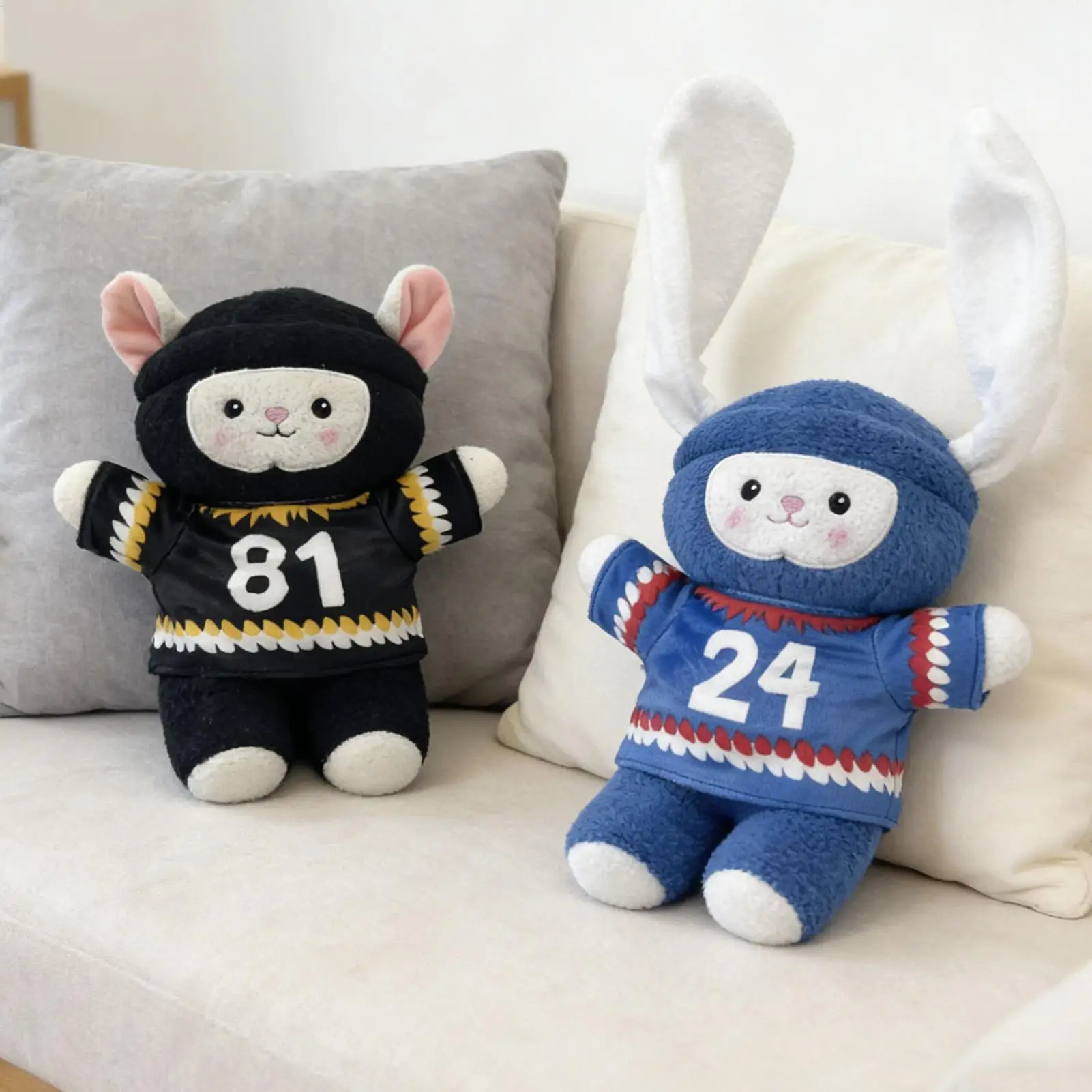 

Милая плюшевая кукла-компаньон: Аниме-кролик на Пасху, мультяшная настольная игрушка-компаньон, 25 см, мягкая плюшевая игрушка, подарок для сна