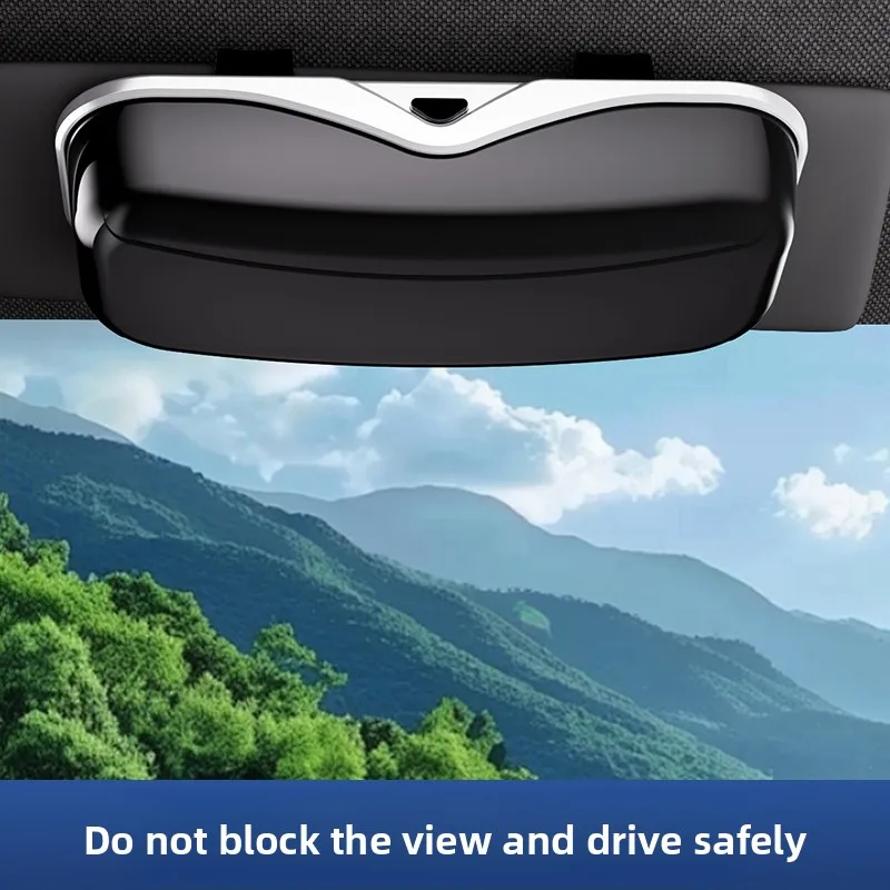 Prevent Shaking Car Glasses Box Portable Car Sun Glasses Holder In The Car Driving Glasses Holder Auto Eyeglass Case Sun Visor image 5