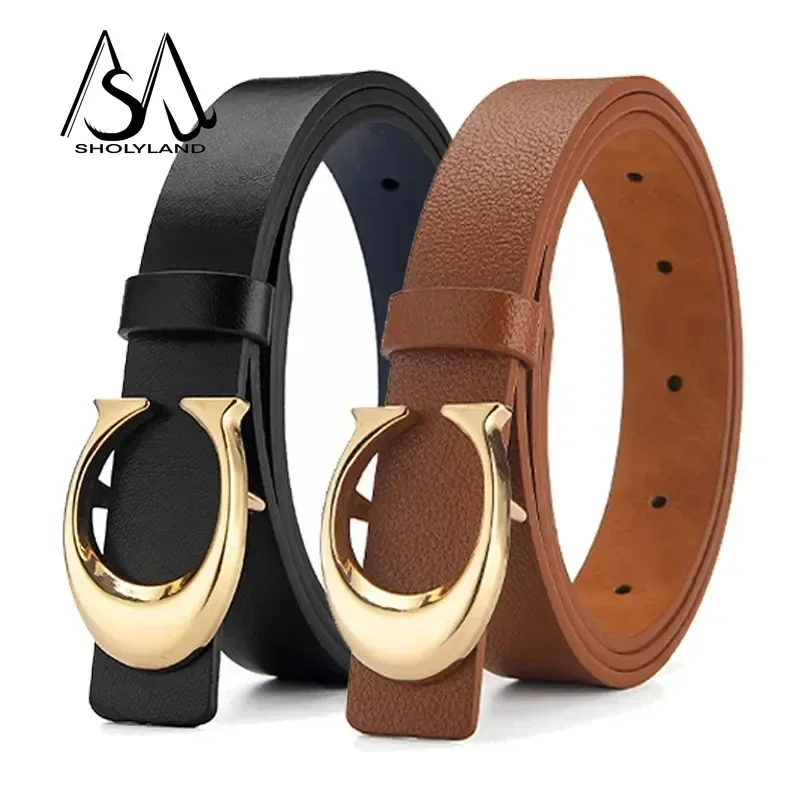 Trendy Women's Fashion Alloy Moon Button Multi Color Thin Belt High-Quality PU Leather Belts Versatile Daily Jeans Decoration