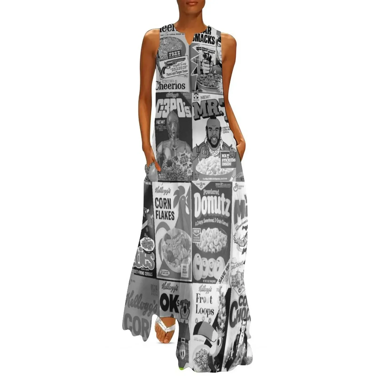 

vintage cereal box Long Dress summer dress women 2025 summer women's dress 2025 Clothing female summer 2025 women