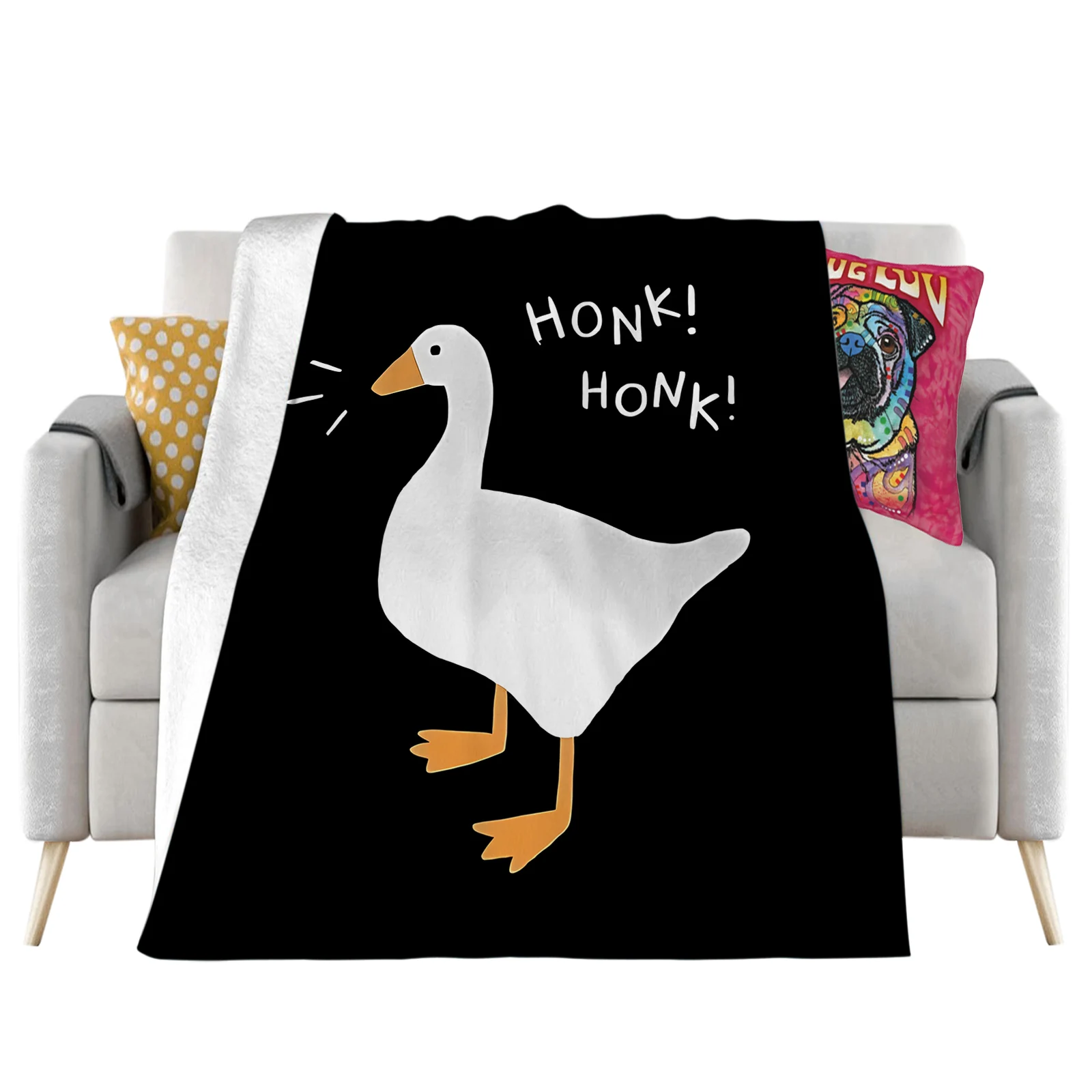 Funny Goose Flannel Blankets Fashion Animal Honk 3D Printed Throw Blanket Office Nap Travel Portable Quilts Dropshipping