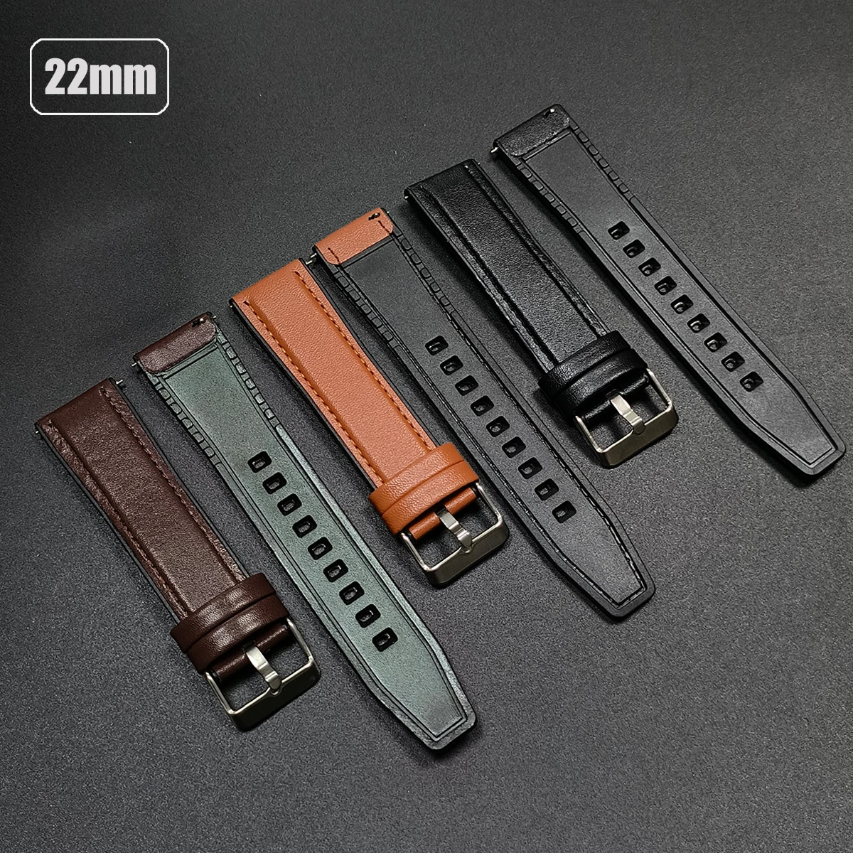 22Mm Leather Watchb…