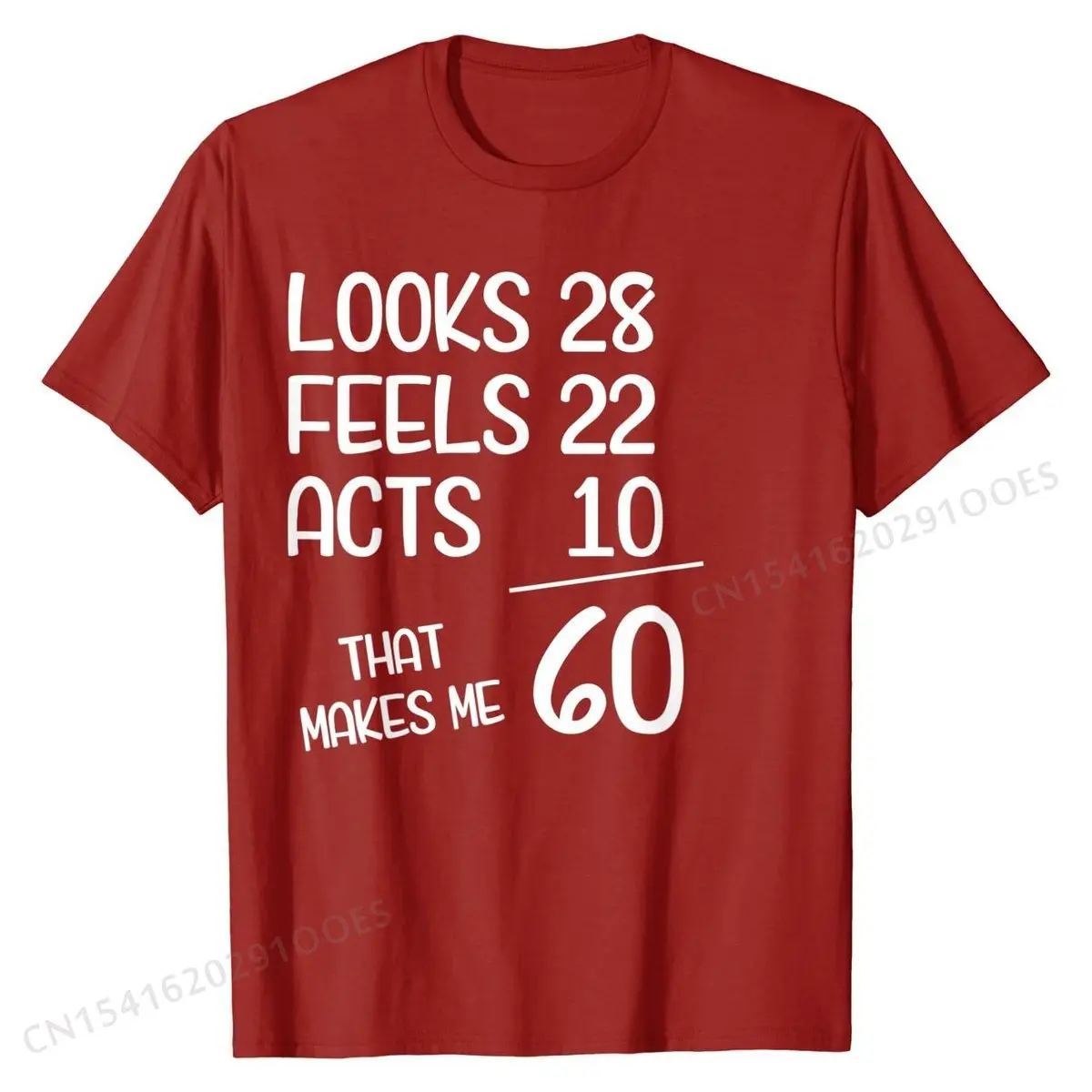 Funny 60th Birthday Gift 60 Years old Born in 1960 T-Shirt Cotton Tops Tees for Men T Shirts Geek Funky