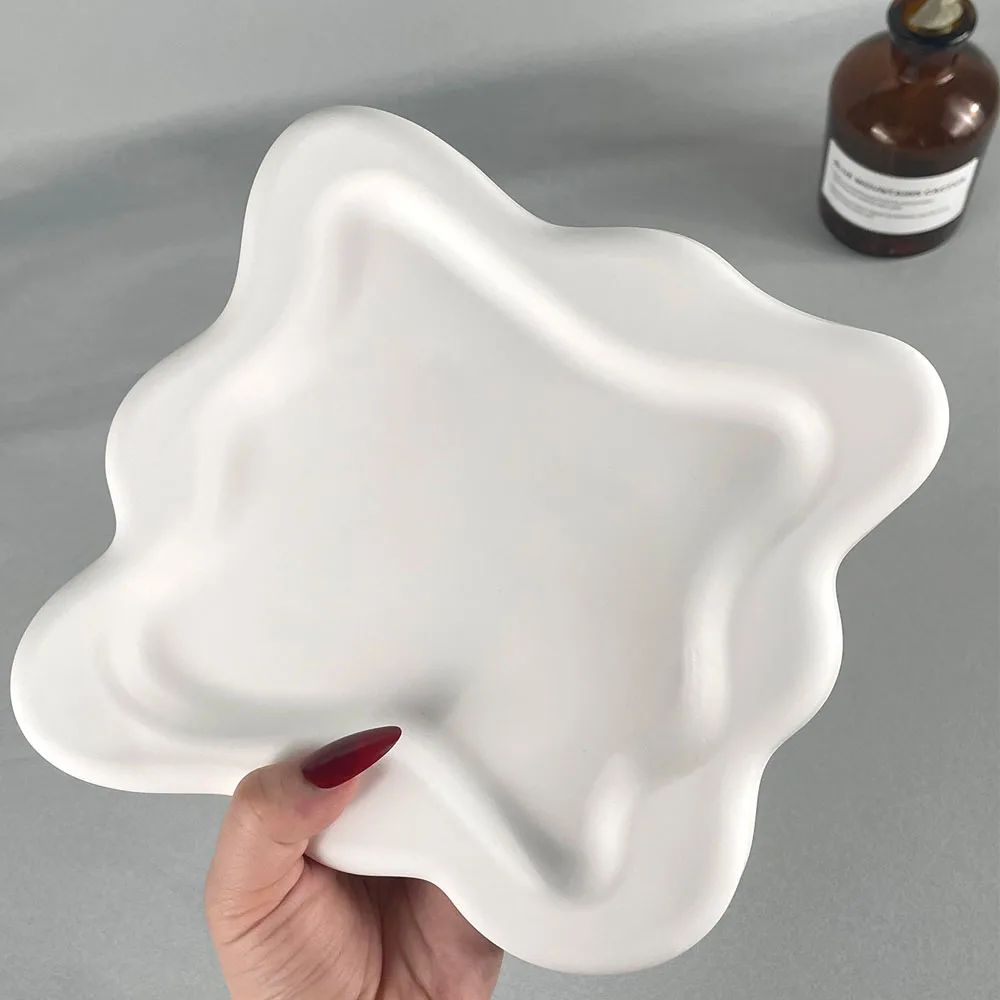 Taca do przechowywania betonu formy silikonowe DIY nieregularne rzemiosło Making tynk żywica epoksydowa Coaster formy gliniane artykuły do ​​dekoracji domu