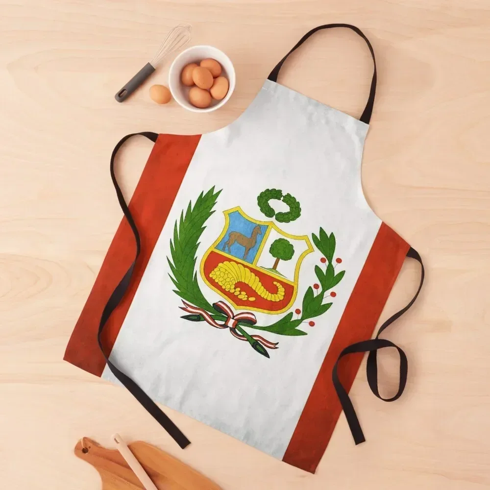 

Peru Peruvian Flag National Flag of Peru Apron Home Supplies Waiter Uniforms Woman Work with personal logo Apron