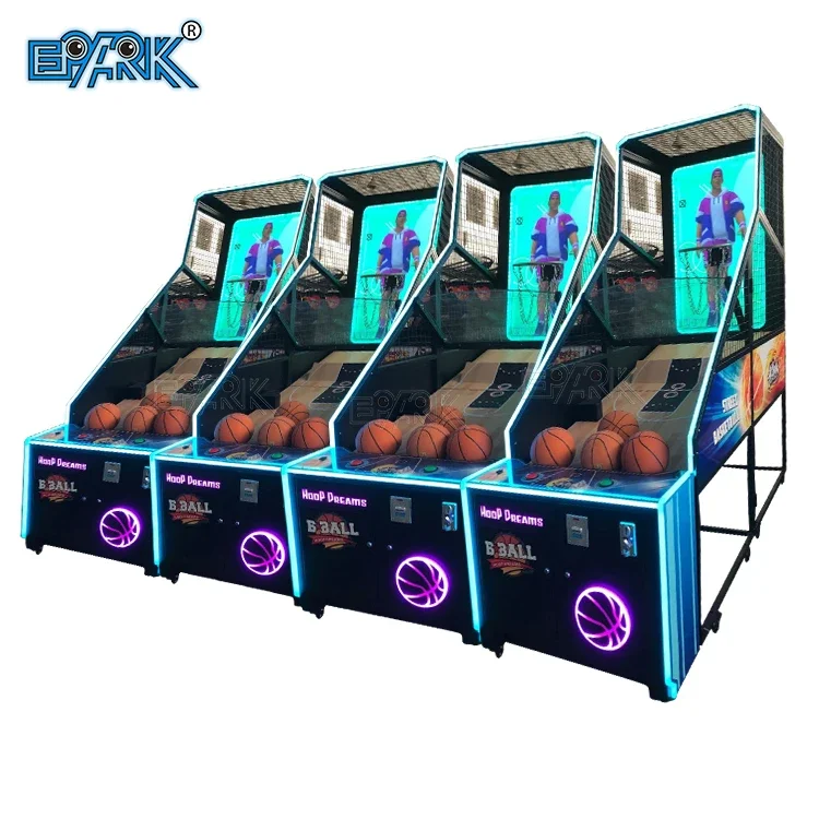 Coin Operated Street Basketball Arcade Game Machine 55 Inch Monitor 3D Screen Electronic Basketball Game Machine