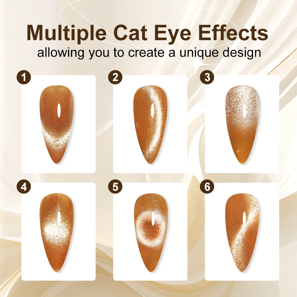 Cat-Eye-Gel-Nagellack-Set, 6 Farben, Pastellschimmer, Glitzer-Gel-Nagellack-Set für Maniküre, Kunst, UV-Gel mit Magnet, Geschenk für Frauen