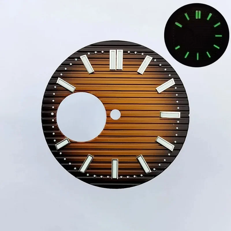 Modified Accessories 29.8mm NH35 Nautilus Dial with Hollow Surface and Green Luminous Dial Suitable for NH35 NH38 Movement NEW