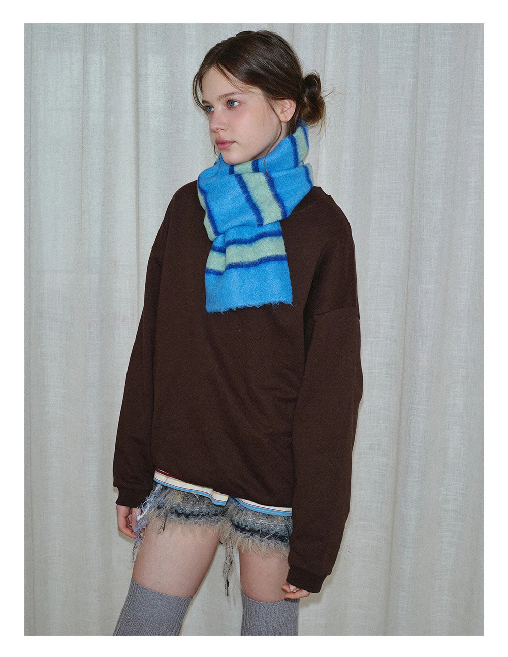 Winter Gestreifte Gestrickte Schals Für Frauen & Männer Schal Schal Herbst Winter Warme Wraps Schal Weibliche Neck Schal Schals Unisex schals – Detail 8