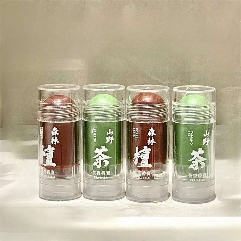Tea and Sandalwood Fragrances Solid Balm Body Balms Lasting Fragrance Light Fragrances Fresh Body Deodorants Portable for Travel