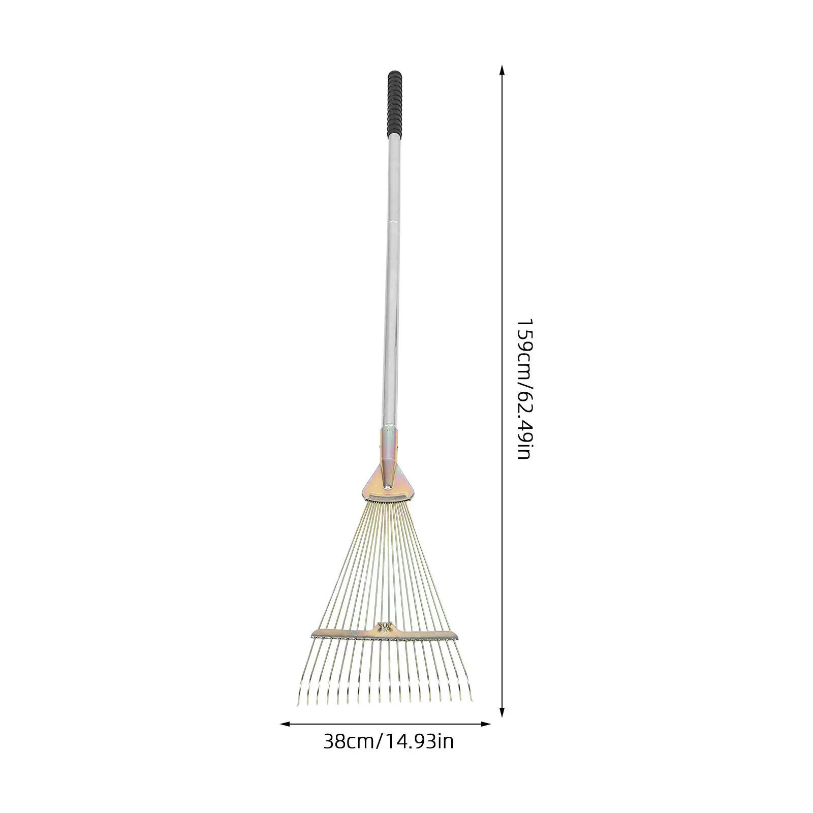 الفولاذ المقاوم للصدأ حديقة أشعل النار 18-Tine توسيع رئيس لساحة المناظر الطبيعية بركة إزالة الحطام الحديقة إزالة الأعشاب الضارة تنظيف أشعل النار اليد