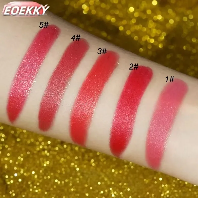 EOEKKY-Rouge à lèvres hydratant à paillettes dorées, maquillage velours 256, brillant, sexy, CAN ac, 2024