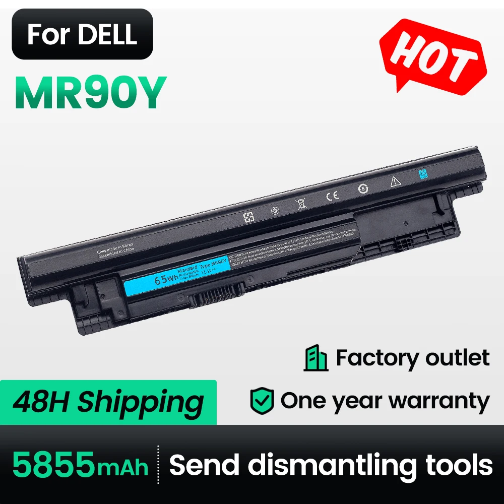 

Keyuan MR90Y 5855mAh Korea 3421 Battery 3721 for DELL 5421/5521/5721 Inspiron 3521,3437,3537,5437