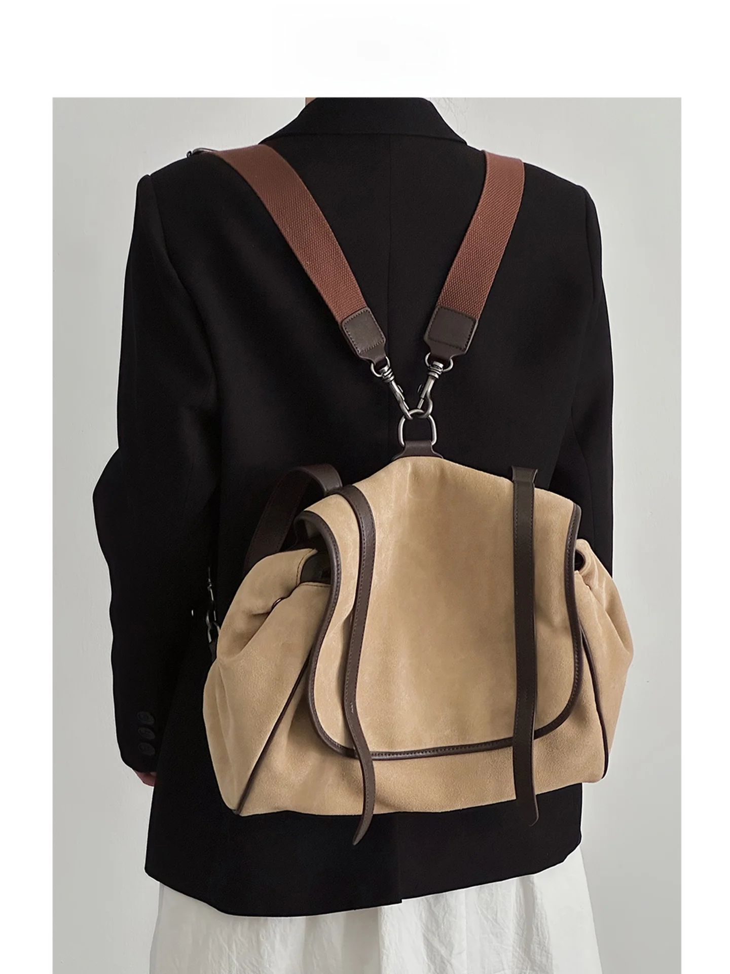 

DAOR Матовая кожаная двойная сумка через плечо ex Travel Menger Crossbody Jl Commuter Sle Фурнитура из нержавеющей стали