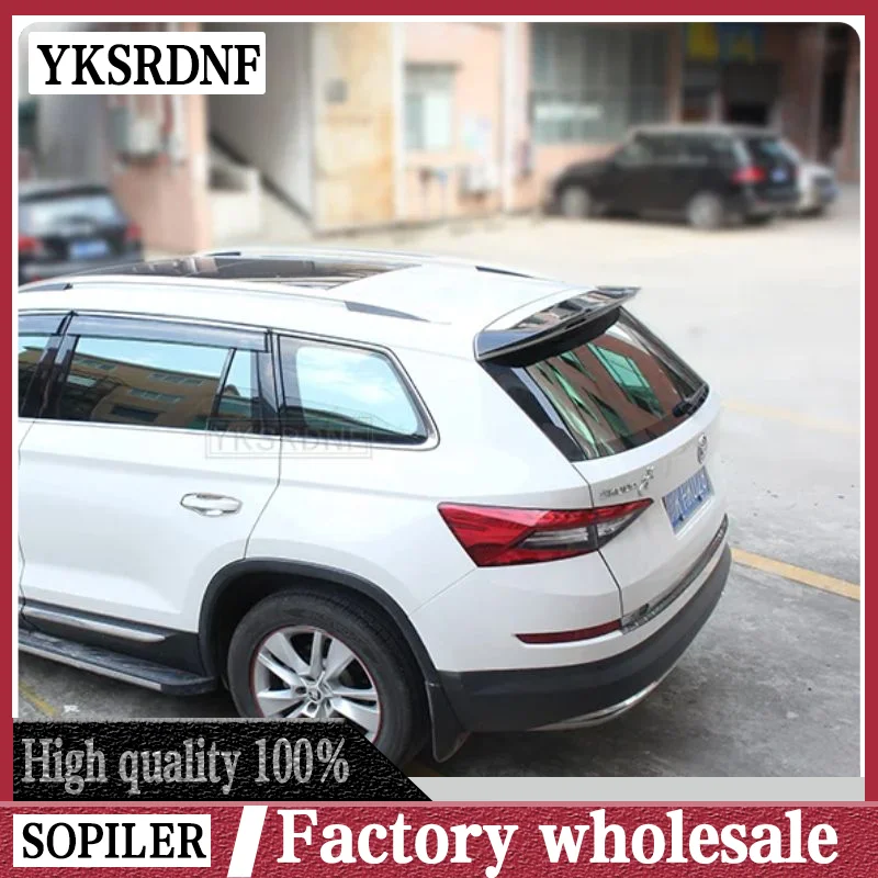 For 2017 2018 2019 Skoda Kodiaq Spoiler ABS Plastic Primer Color Rear Trunk Boot Wing Lip Spoiler Car Accessories