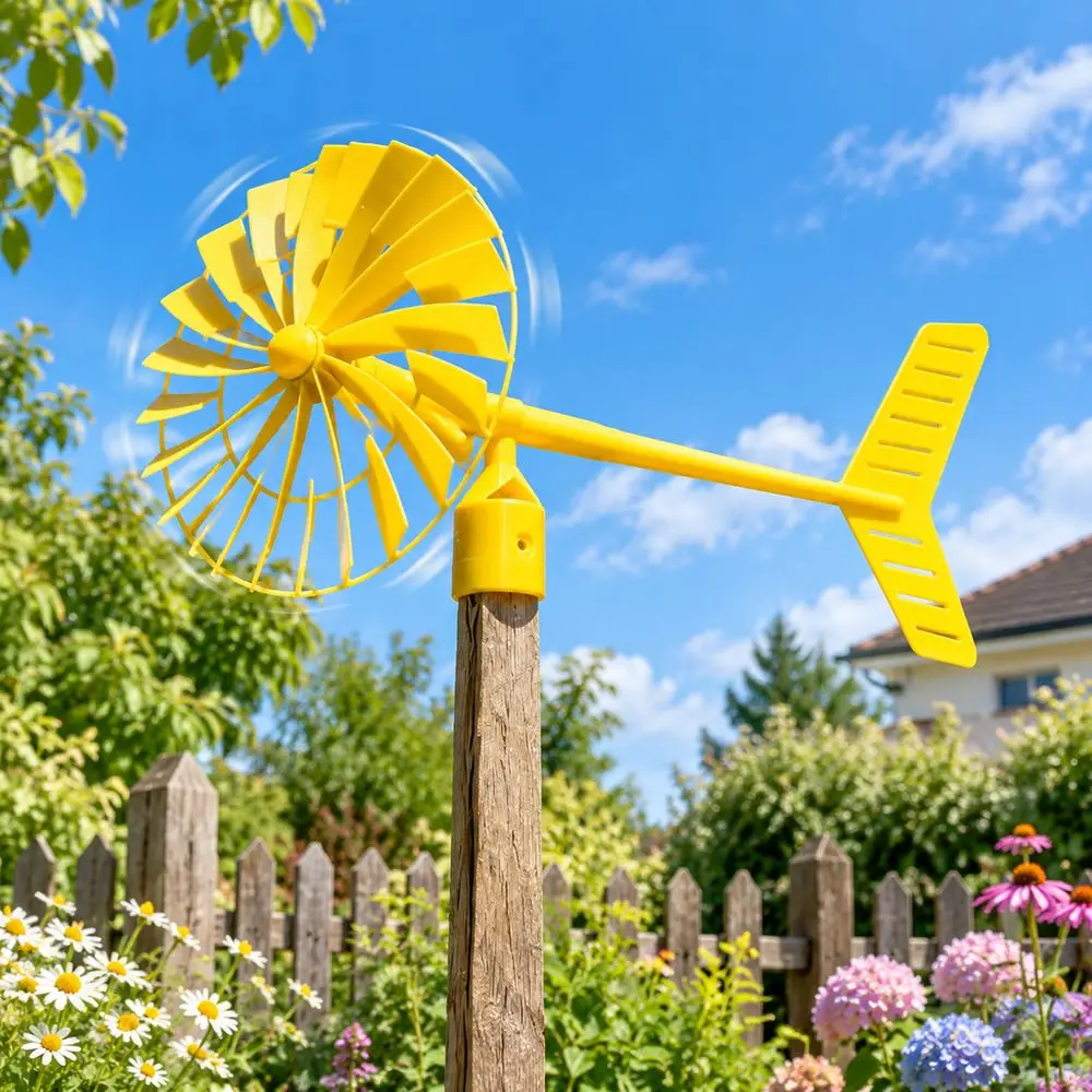 3D Printed Wind Stable Spinner Weather Resistant with A Wind Vane Outdoor Wind Vane Decor Rotating Wind Wheel Weather Vane Decor