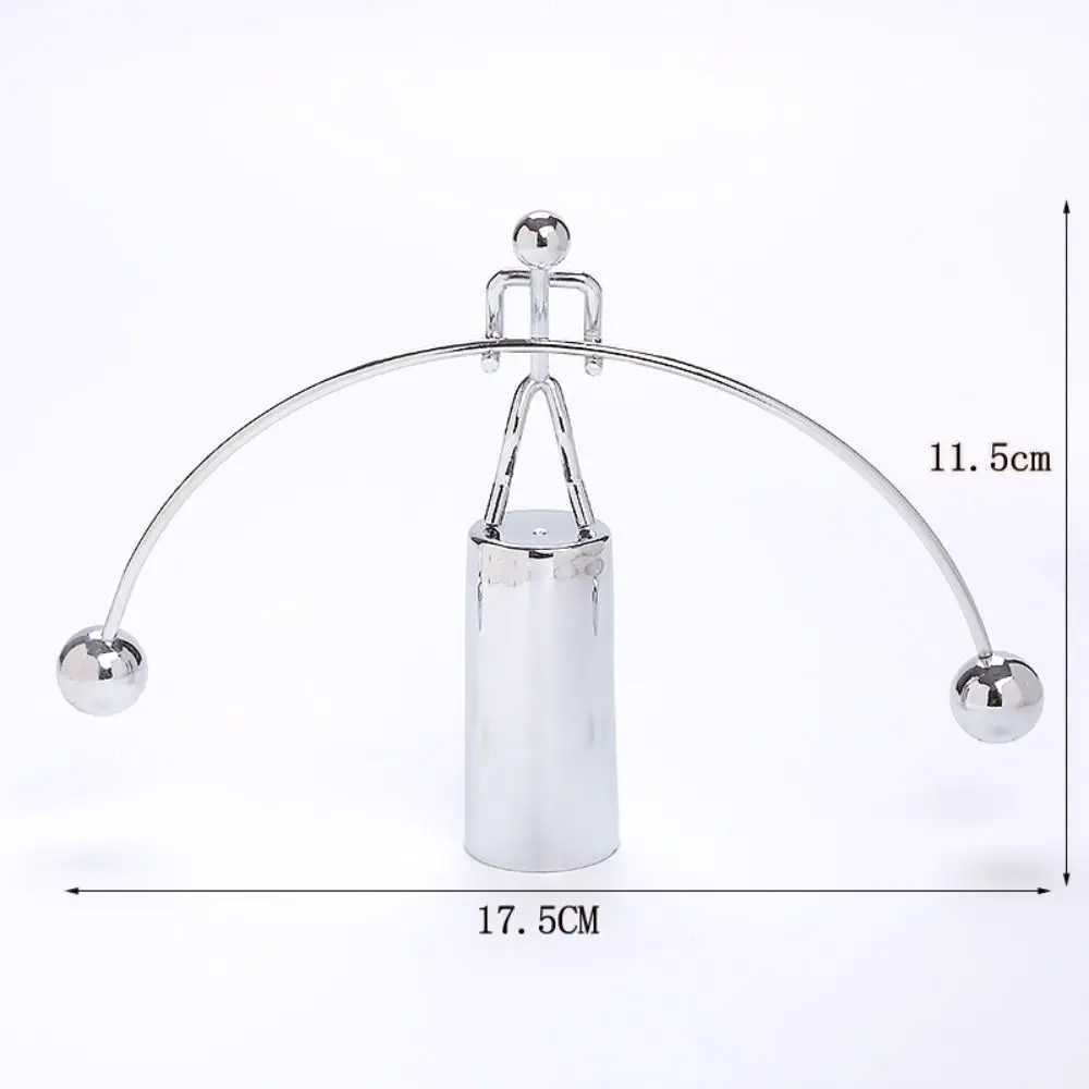 Stainless Steel Balance Ball Toy Creative Pendulum Cradle Iron Man Ornaments Decompression Desk Toy Early Education Tools Gifts