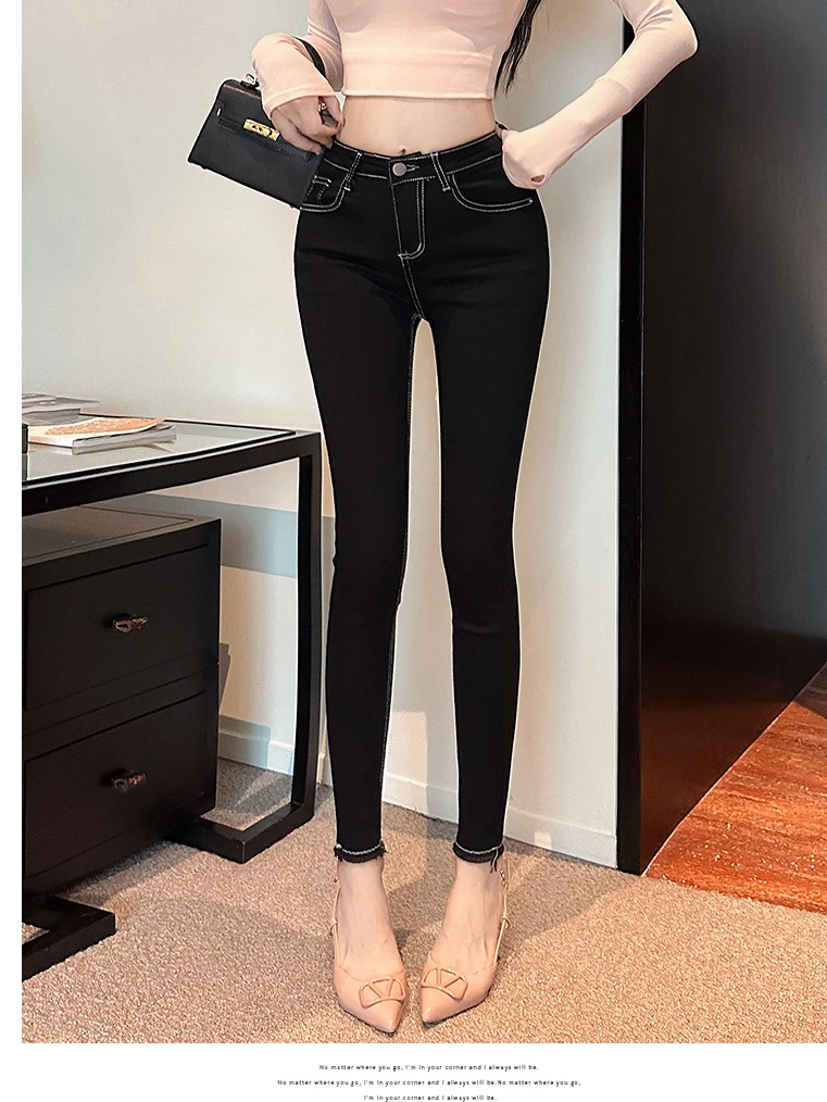 2024 New High Waist Slim Fit Jeans Women's Elastic Butt Enhancing Tight Jeans Stylish Casual High Waist Denim Pants