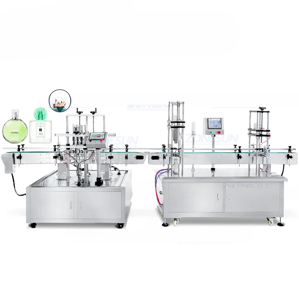 Vacuum four head perfume spray filling capping machine automatic